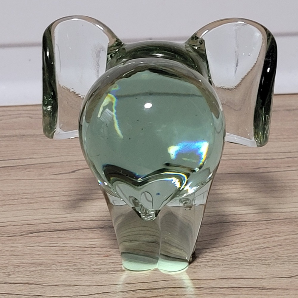 Handmade NGWENYA Glass Kingdom of Swaziland Large Elephant Figurine Paperweight - Picture 3 of 8